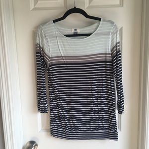 Striped 3/4 Tee